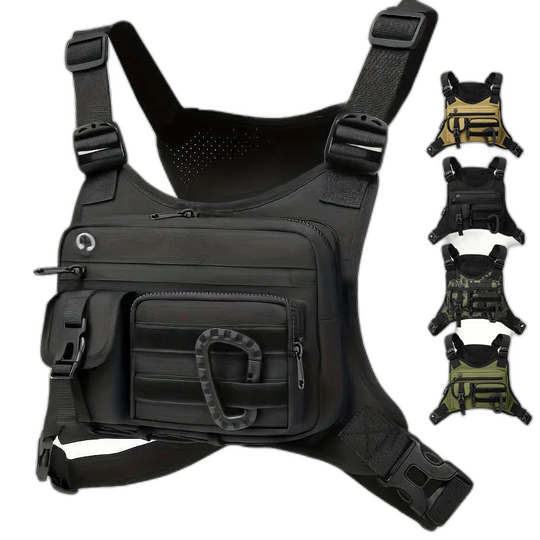 Riñonera Táctica para Mujer - Bolso Pechera Deportiva Multibolsillos para Correr, Ciclismo y Trabajo