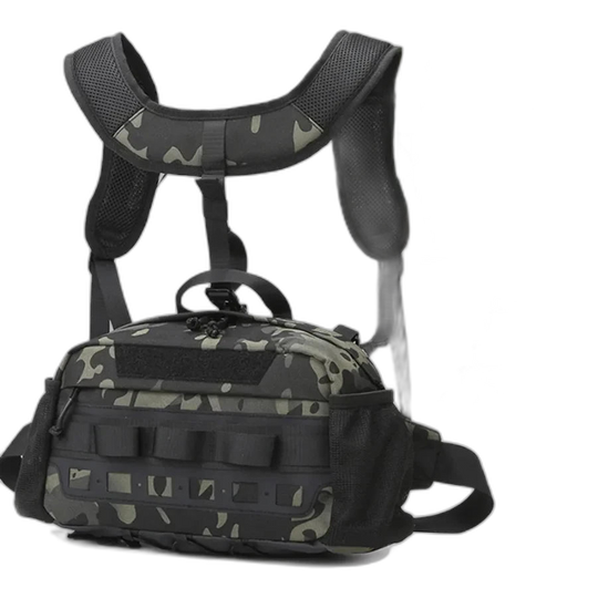 Riñonera Táctica para Hombre - Mochila de Pecho y Cintura Multiusos