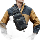 Riñonera Táctica para Hombre - Mochila Bandolera Sling MOLLE para Camping, Senderismo y Pesca