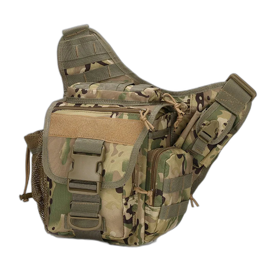 Riñonera Táctica Impermeable para Hombre - Bolso de Hombro Camuflaje para Senderismo y Viajes