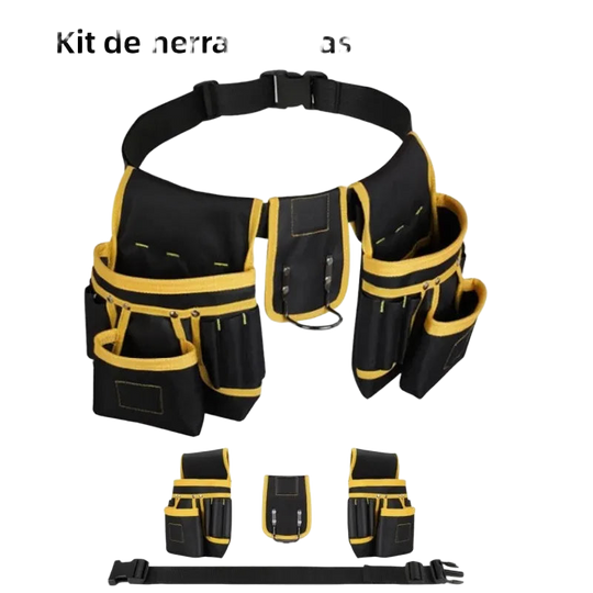 Riñonera Deportiva Amarilla para Electricista - Bolsa de Herramientas de Tela