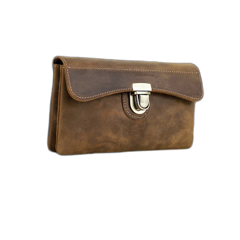 Riñonera de Cuero Genuino para Hombre - Bolso de Cintura Grande y Elegante