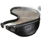 Riñonera de Viaje para Hombre de Cuero Genuino - Bolsa Multifuncional 3 en 1 para Cintura, Pecho y Banda