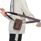 Riñonera de Cuero para Hombre - Bolso Multifuncional de Pecho, Hombro y Cintura