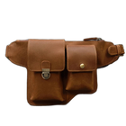 Riñonera de Cuero Genuino para Hombre - Bolso Cinturón Multifuncional con Compartimentos para Cigarrillos, Teléfono y Cartera