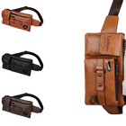 Riñonera de Viaje para Hombre de PU - Bolso Bandolera Elegante y Moderno