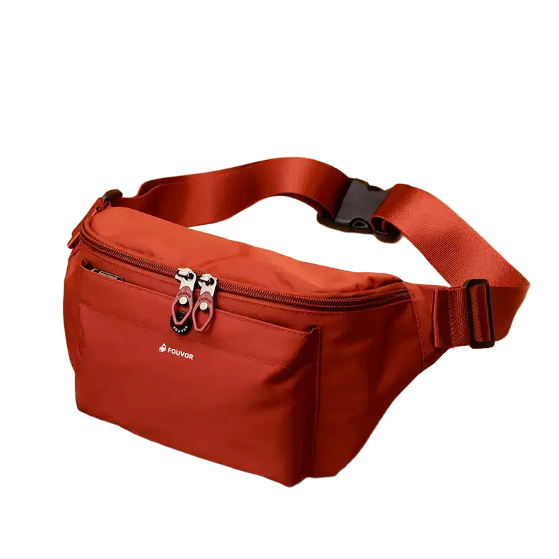 Riñonera Deportiva Fouvor - Ajustable, Ligera, Doble Cremallera y Bolsillo Frontal para Viaje