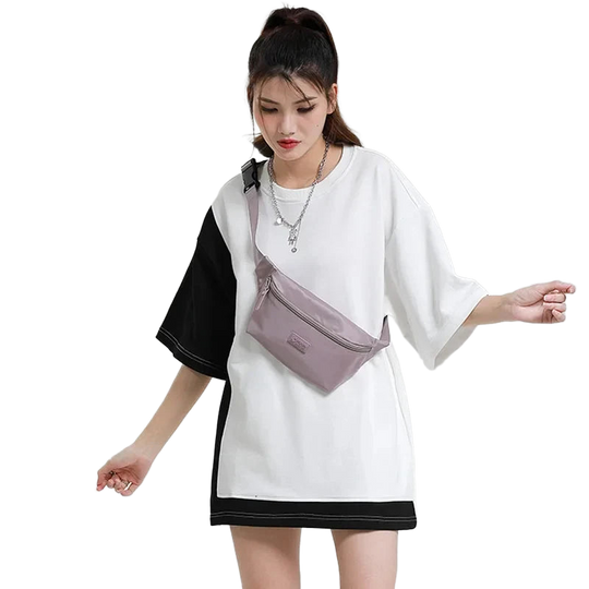Riñonera de Viaje para Mujer de Nylon - Bolso Pecho Ligero y Deportivo