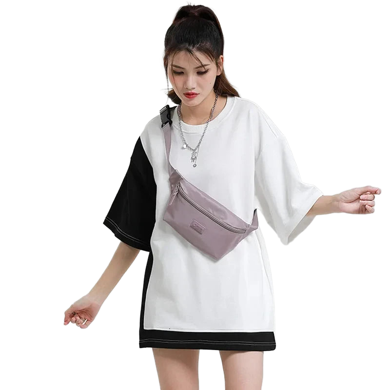 Riñonera de Viaje para Mujer de Nylon - Bolso Pecho Ligero y Deportivo