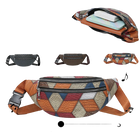 Riñonera Deportiva Multi-textura con Múltiples Bolsillos - Bolso de Cintura Ligero y Versátil