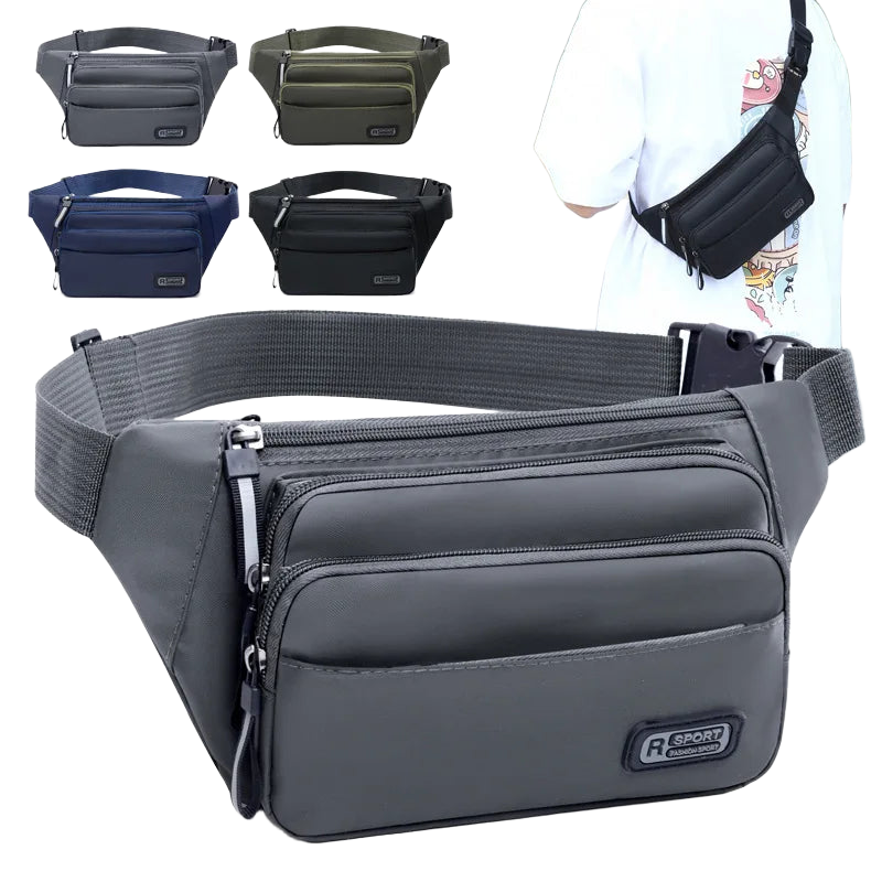 Riñonera Deportiva Impermeable Multifuncional para Hombre y Mujer, Gran Capacidad, Bolsa Sólida para Móvil