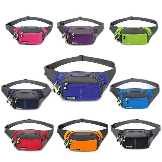 Riñonera de Viaje Impermeable Ajustable para Hombre y Mujer - Bolsa Deportiva de Gran Capacidad