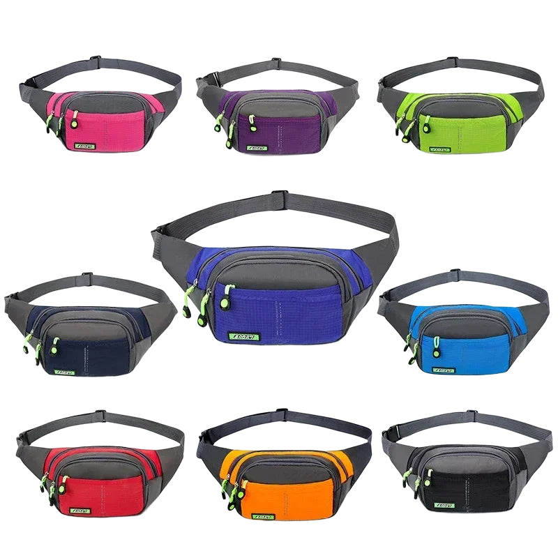 Riñonera de Viaje Impermeable Ajustable para Hombre y Mujer - Bolsa Deportiva de Gran Capacidad