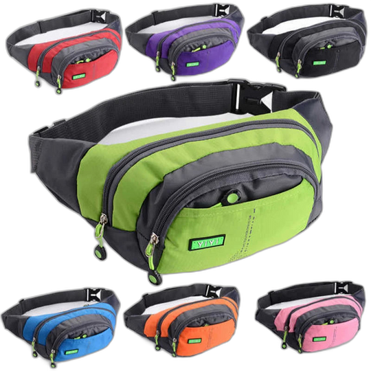 Riñonera de Viaje Impermeable Ajustable - Bolso Cintura Grande para Hombre y Mujer