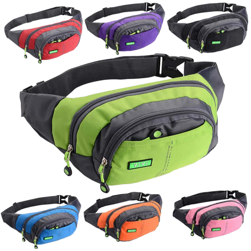 Riñonera de Viaje Impermeable Ajustable - Bolso Cintura Grande para Hombre y Mujer