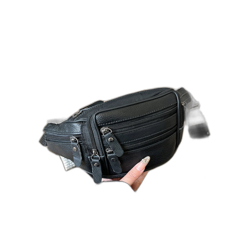 Riñonera de Piel Multifunción: Bolso Cintura Cuadrado, Bandolera y Funda para Móvil