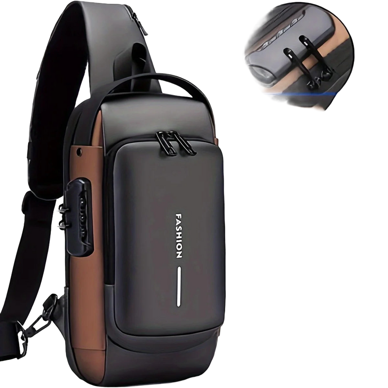 Riñonera de Viaje Antirrobo para Hombre con Candado de Combinación