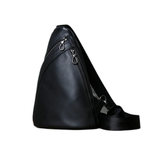 Riñonera de Cuero Genuino para Hombre - Bolso Bandolera Casual y Elegante
