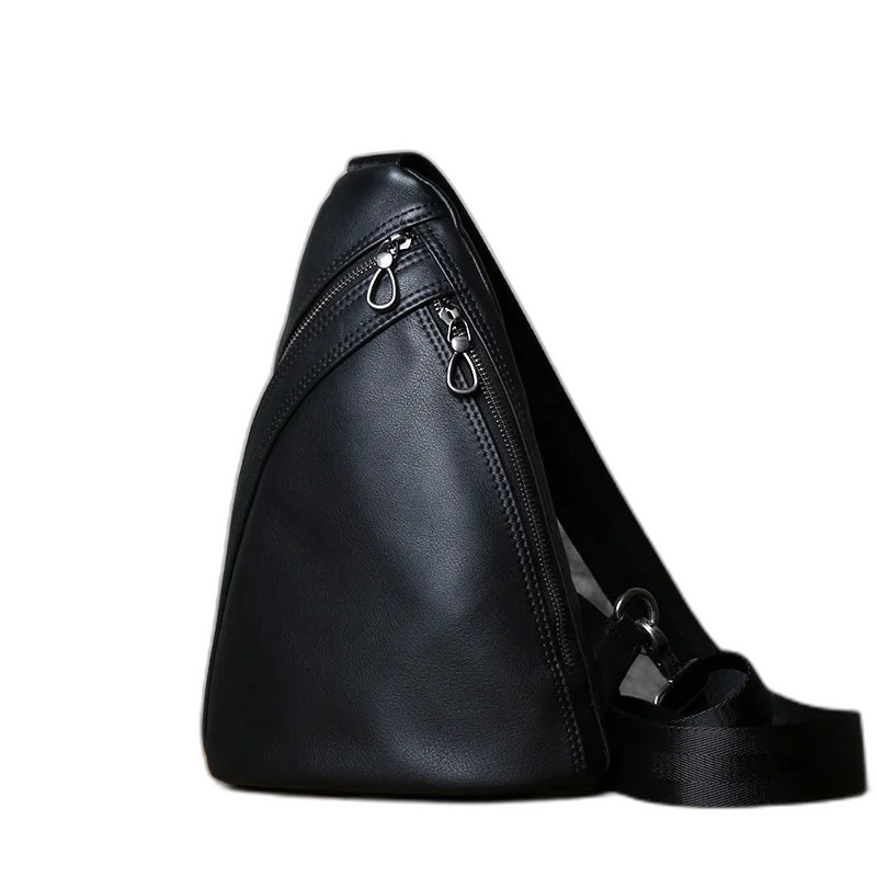 Riñonera de Cuero Genuino para Hombre - Bolso Bandolera Casual y Elegante