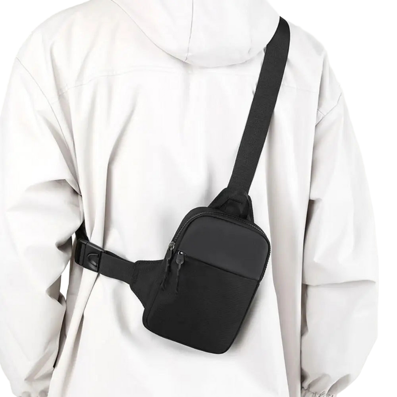 Riñonera Deportiva Impermeable para Running - Bolso Cruzado Unisex con Compartimento para Móvil