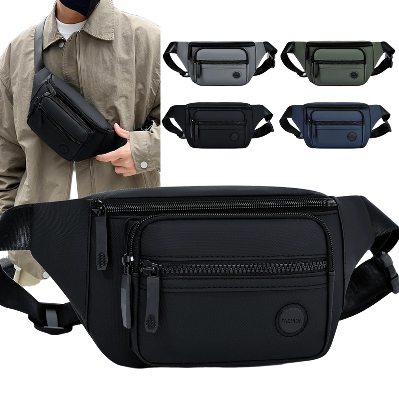 Riñonera de Viaje Impermeable Unisex - Bolsa de Cintura para Hombre y Mujer
