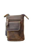 Riñonera de Cuero Auténtico - Bolso Cinturón Multifuncional Casual