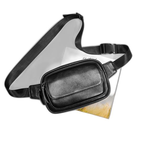 Riñonera de Cuero Genuino para Hombre - Bolso Multifuncional de Hombro y Pecho, Gran Capacidad