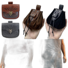 Riñonera de Cuero Vintage Estilo Vikingo para Mujer - Bolso Medieval con Cinturón