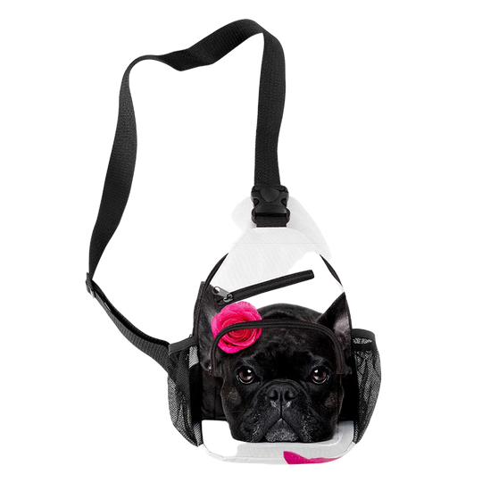 Riñonera de Viaje Impermeable para Mujer con Estampado 3D Bulldog Francés - Bolso Cruzado Deportivo