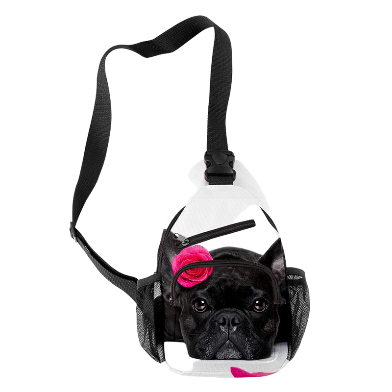 Riñonera de Viaje Impermeable para Mujer con Estampado 3D Bulldog Francés - Bolso Cruzado Deportivo