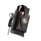 Riñonera de Cuero Genuino para Hombre - Bolso Móvil Retro y Táctico