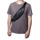 Riñonera de Cuero Genuino para Hombre - Bolso Multifuncional Natural