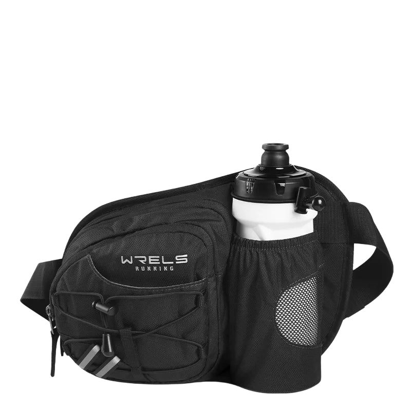 Riñonera Deportiva Impermeable Ligera con Portabotellas Ajustable para Running