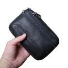 Riñonera de Cuero Genuino para Hombre - Bolso Móvil Multifuncional con Portatarjetas y Monedero