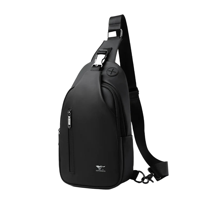 Riñonera de Viaje para Hombre de Cuero - Bolso Bandolera de Negocios y Deporte