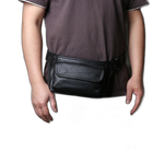 Riñonera de Cuero Genuino para Hombre - Bolso de Cintura y Pecho de Cuero Suave