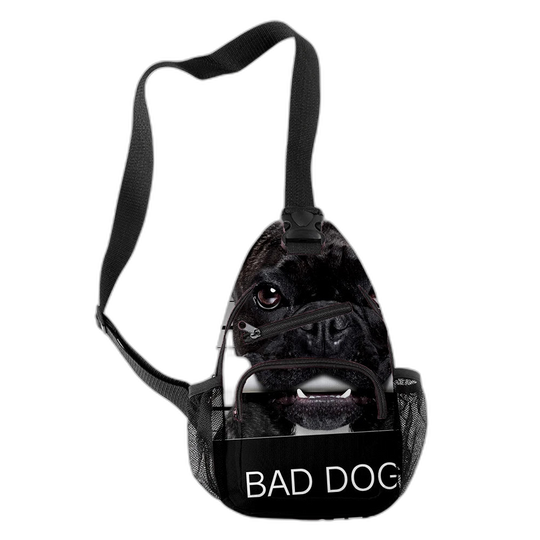 Riñonera de Viaje para Mujer de Tela - Bolso Pecho French Bulldog 3D Impermeable