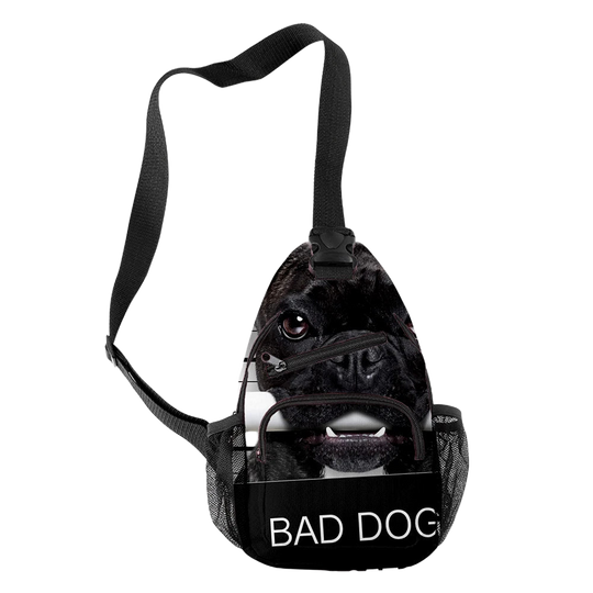 Riñonera de Viaje para Mujer de Tela - Bolso Pecho French Bulldog 3D Impermeable