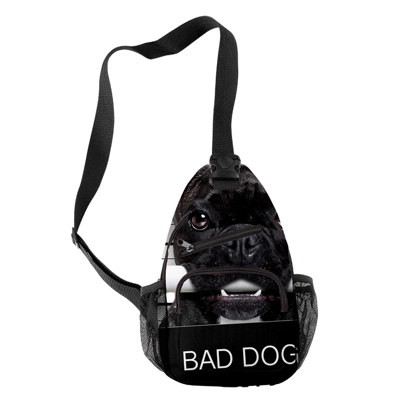 Riñonera de Viaje para Mujer de Tela - Bolso Pecho French Bulldog 3D Impermeable