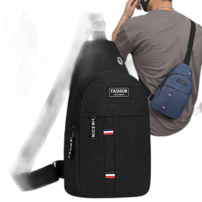 Riñonera de moda para hombre - Bolso bandolera grande de un hombro