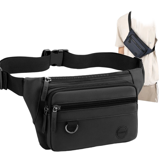 Riñonera de Viaje Impermeable Unisex - Bolsa de Cintura para Hombre y Mujer