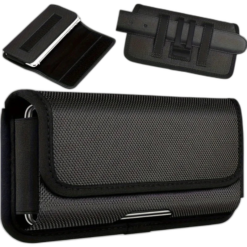 Riñonera de Moda para Hombre - Bolso Multifuncional Negro con Compartimentos