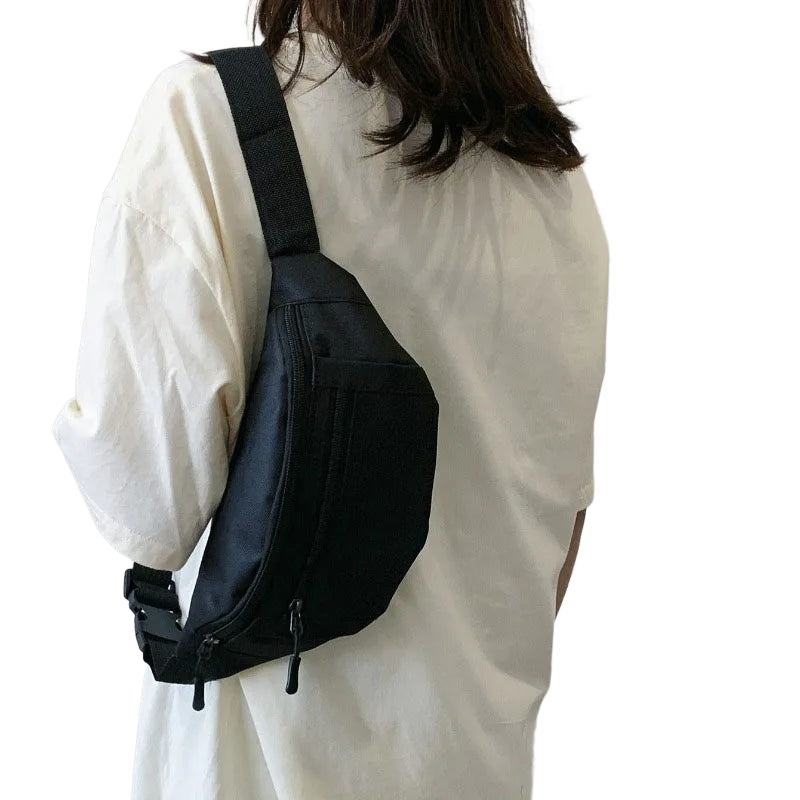 Riñonera Deportiva Grande - Bolso de Hombro para Festival, Running y Viaje