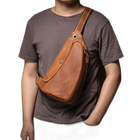Riñonera de Viaje para Hombre de Cuero Genuino - Bolso Bandolera Vintage