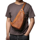 Riñonera de Viaje para Hombre de Cuero Genuino - Bolso Bandolera Vintage