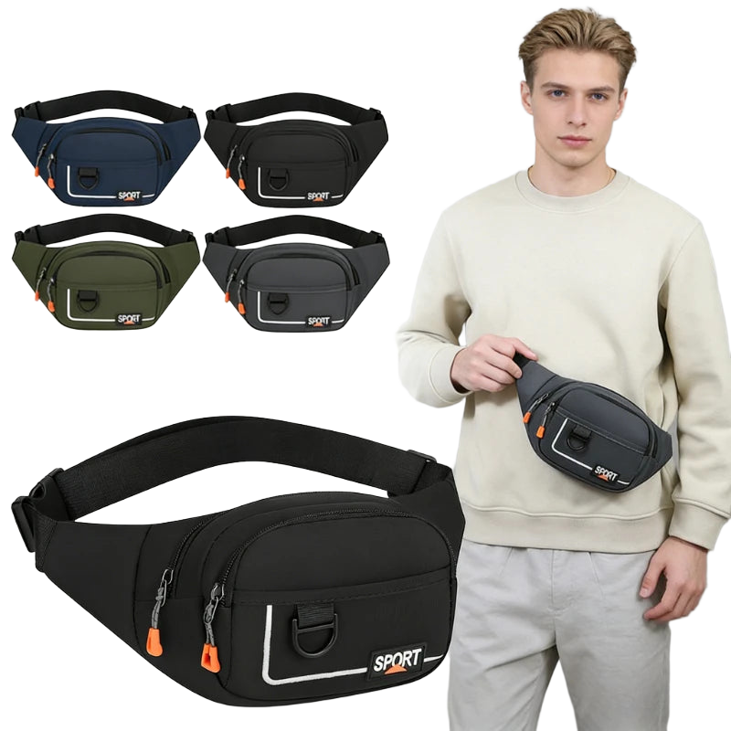 Riñonera de Viaje Antirrobo Impermeable con Bolsillo Oculto para Teléfono - Mochila Pecho Unisex Ligera para Senderismo y Viajes