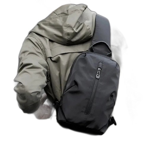 Riñonera de Viaje para Hombre MOYYI - Bolso Bandolera de Nylon Impermeable Antirrobo con Correa Ajustable