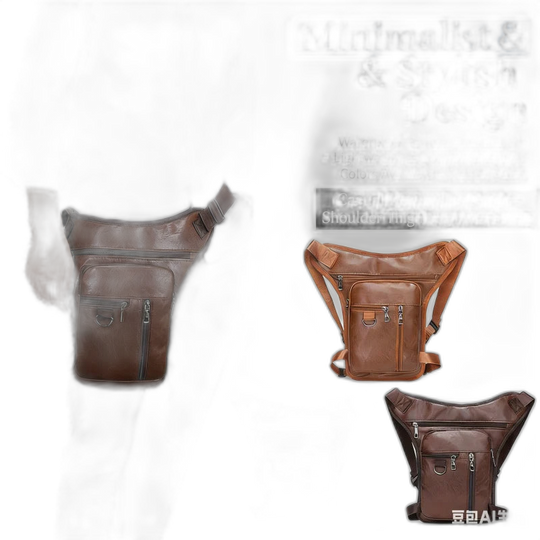 Riñonera de Cuero para Moto Mujer - Bolso Pierna Ajustable