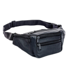 Riñonera de Cuero Genuino para Hombre - Bolso de Cintura con Cadena