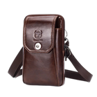Riñonera de Cuero Genuino para Hombre - Bolsa de Cintura Pequeña